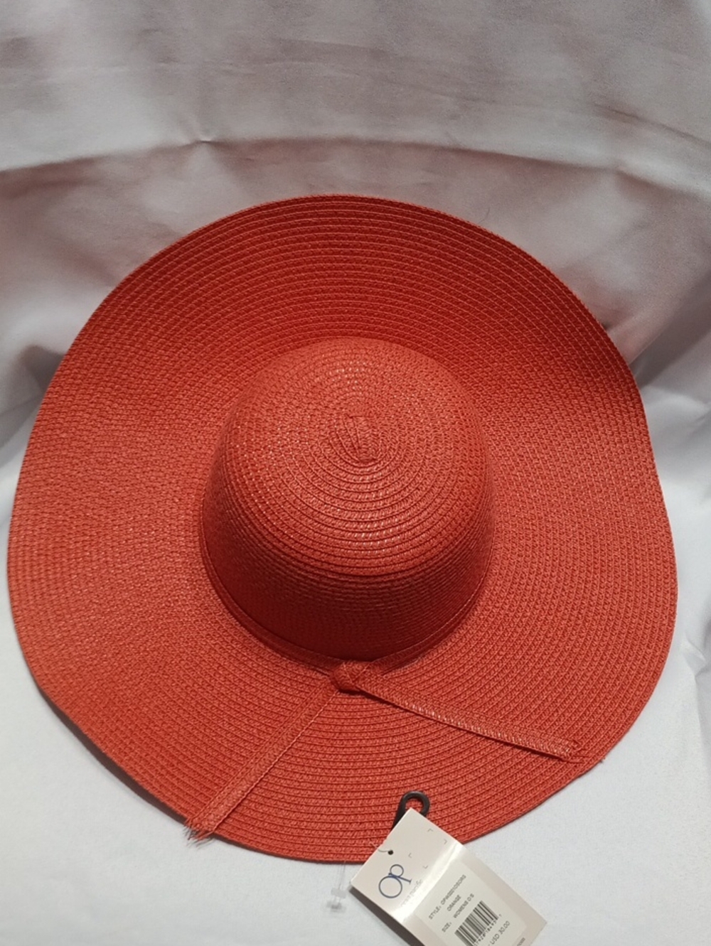 OP Wide-Brim Sun Hat in Coral Orange